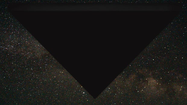 FBI digital rendering of a black equilateral triangle blocking out stars over Bagram Air Base